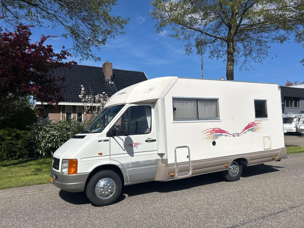 VW LT 35 CAMPER RIMOR 670 SAILER ZEER NETTE STAAT!, Ringverwarming, Achteruitrijcamera, Bedrijf, Koelkast