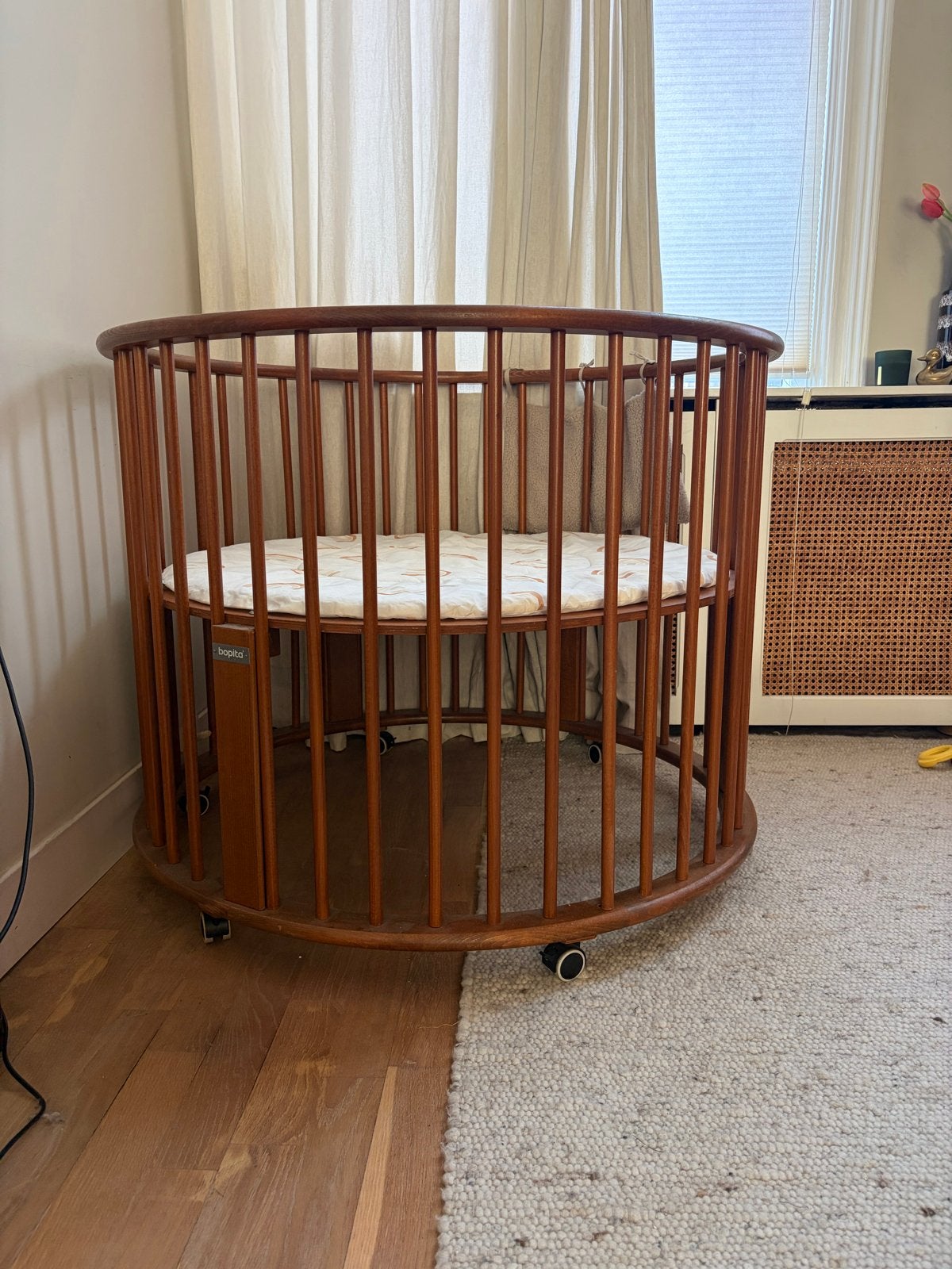 Bopita Ronde Box - Vintage Hout, Kinderen en Baby's, Ophalen, Gebruikt, 180 cm of meer, 85 tot 100 cm