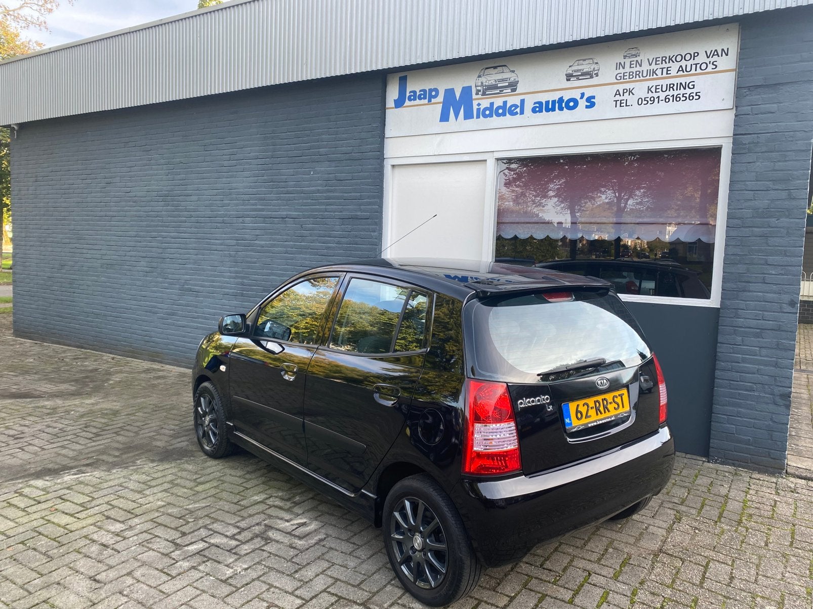 Kia Picanto 1.0 2005 Zwart, Voorwielaandrijving, 836 kg, 31 €/maand, 4 cilinders
