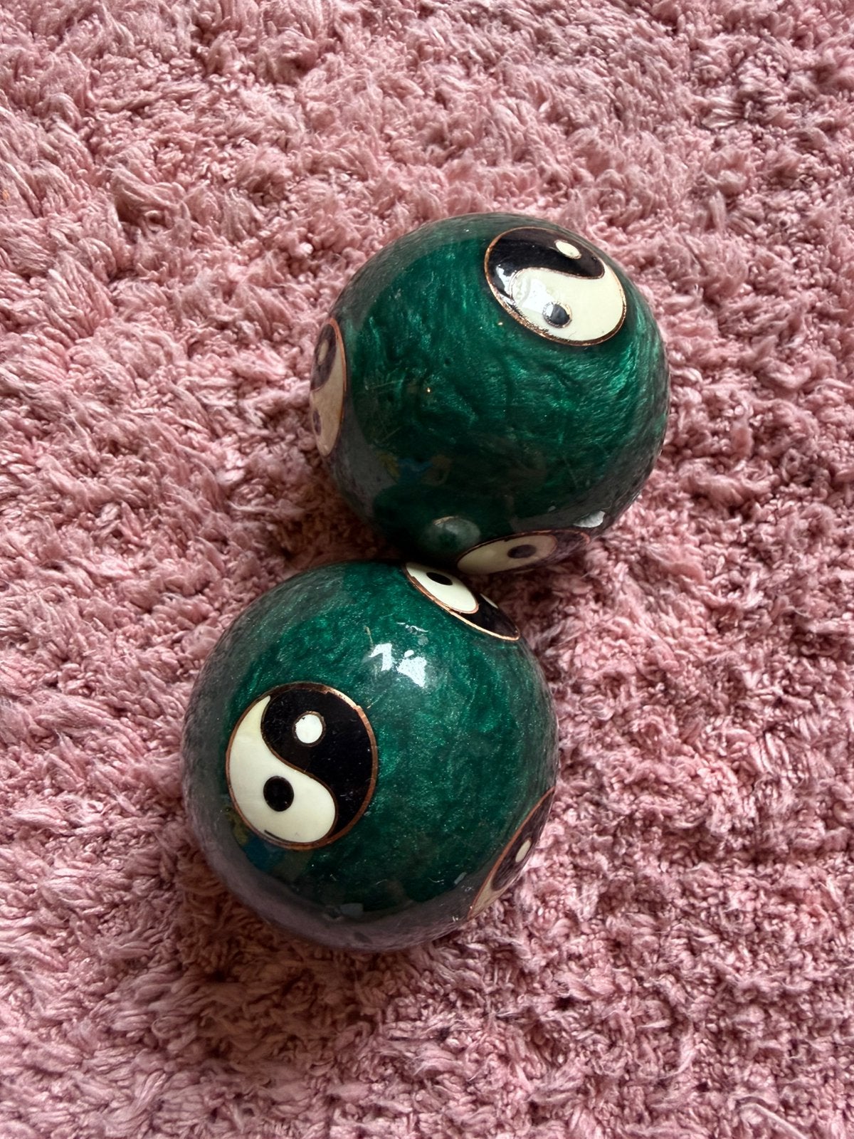 Meridiaankogels Yin Yang groen, Ophalen of Verzenden, Zo goed als nieuw, Overige merken