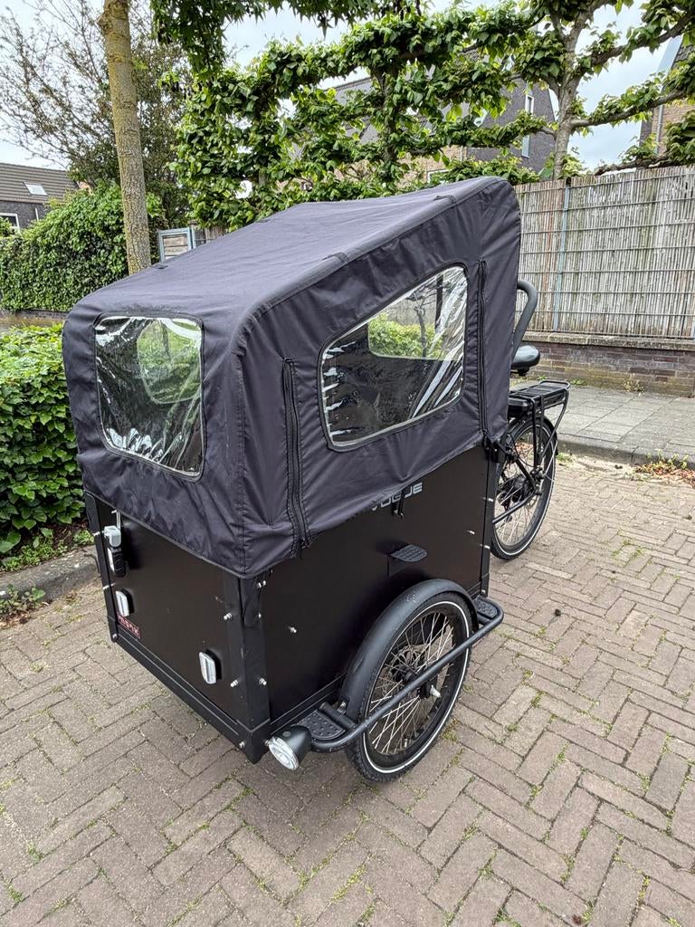 Bakfiets Vogue Troy - Elektrisch met huif, 4 kinderen of meer, Gebruikt, Elektrisch, Schijfrem