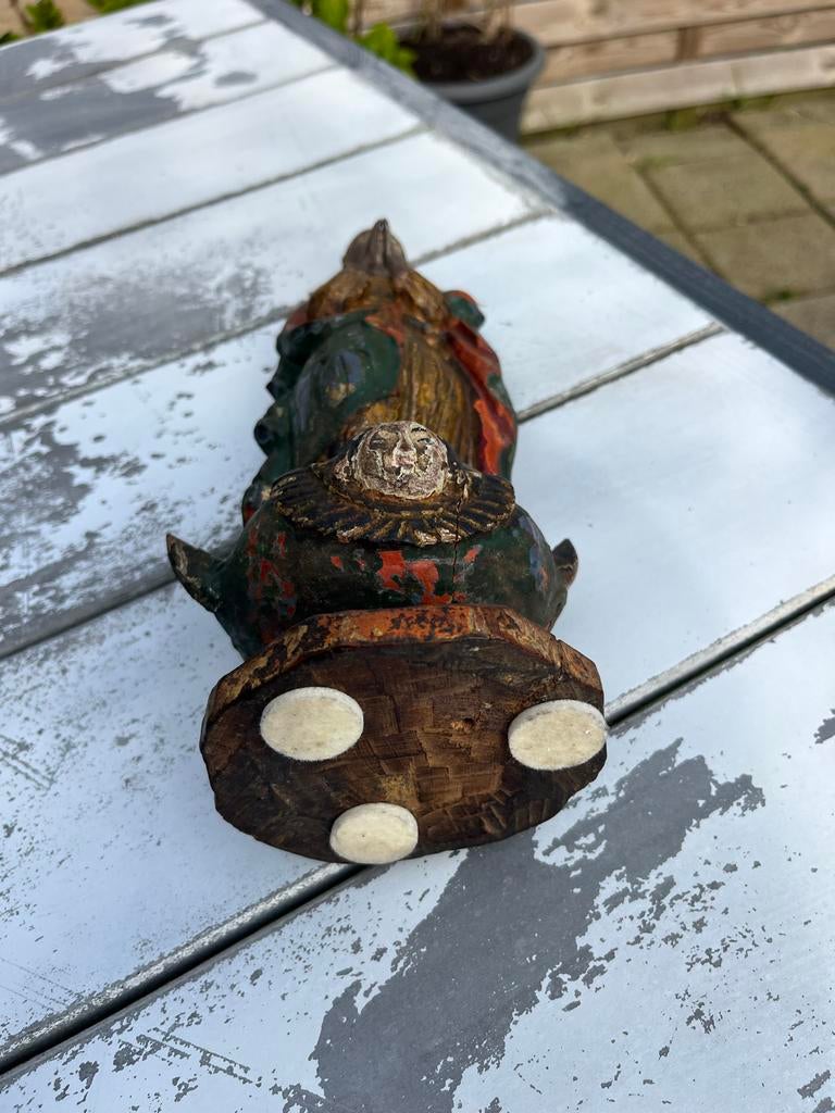 Heilig Maria houten beeldje, Spaans of Zuid-Amerikaans, Minder dan 20 cm, Ophalen of Verzenden, Beeld, Hout