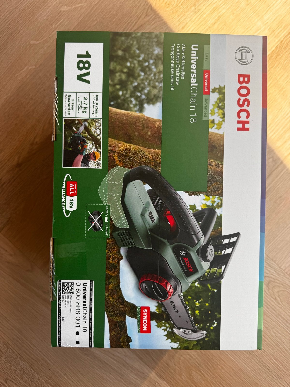 Bosch UniversalChain 18 Accu Kettingzaag met Powerplus Olie, Doe-het-zelf en Verbouw, Gereedschap | Zaagmachines, Kettingzaag