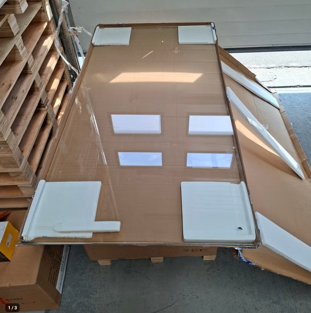 Douchewand met gun metal muurprofiel 97x200cm nr386, Ophalen of Verzenden, Nieuw
