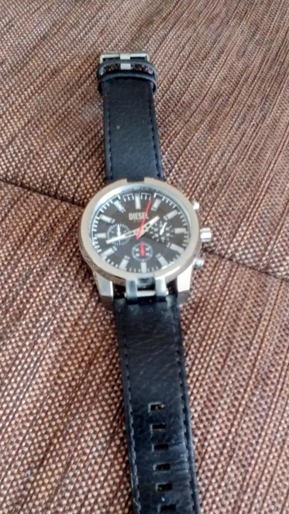 Diesel chronograaf horloge DZ4622. Origineel!, Leer, Staal, Polshorloge, Zo goed als nieuw