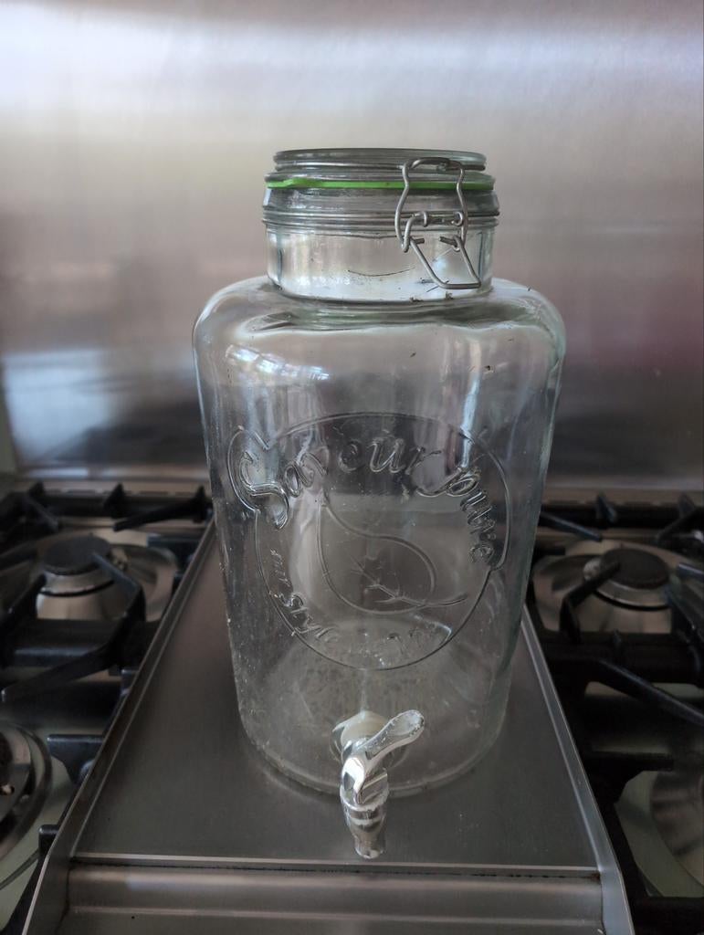 Glazen drankdispenser met tapkraan - Saveur Pure, Huis en Inrichting, Keuken | Keukenbenodigdheden, Ophalen of Verzenden, Overige merken