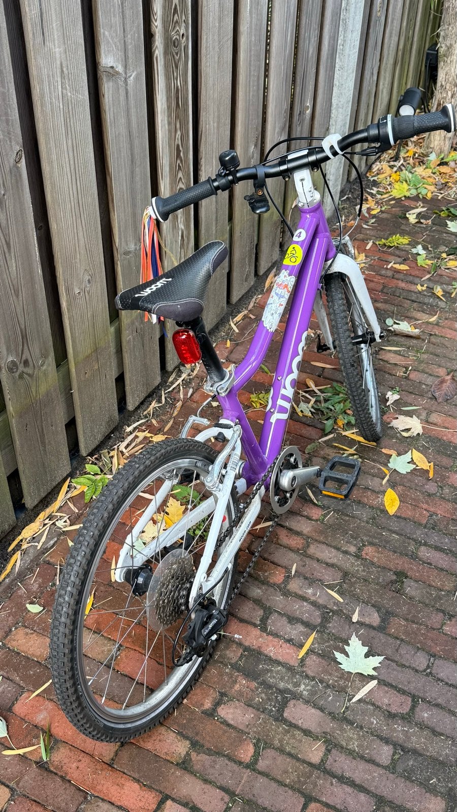 Woom Original 4 kinderfiets, paars, 7 versnellingen, 2025, Ophalen, Gebruikt, Velgrem, 16 tot 20 inch