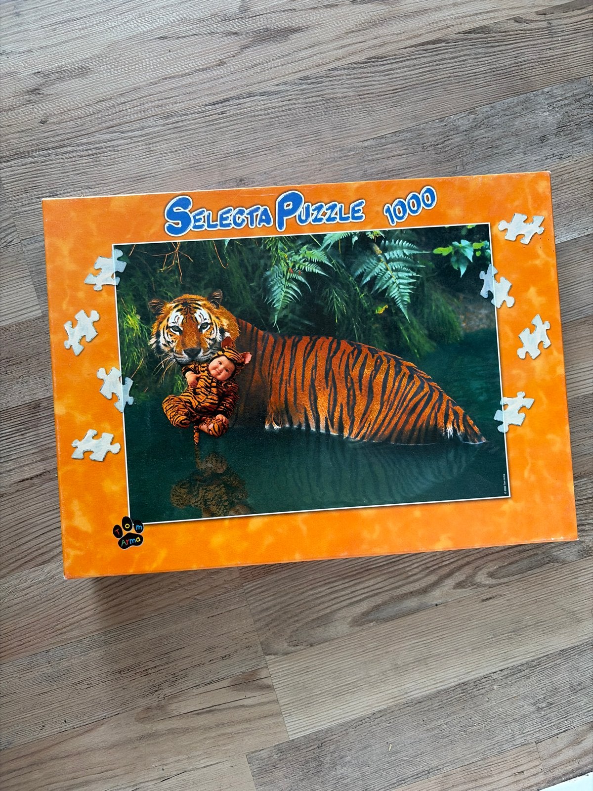 Jumbo Selecta Puzzel 1000 stukjes - Tijger met welp, Ophalen, 500 t/m 1500 stukjes, Gebruikt, Legpuzzel