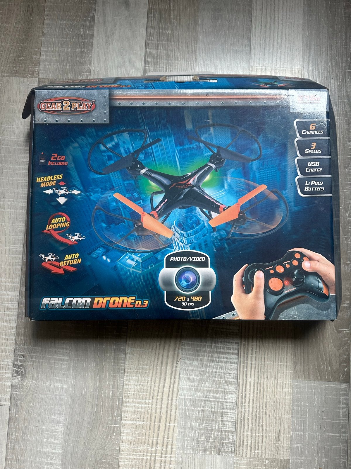 Falcon Drone 0.3 met camera en extra accu's, Basiskwaliteit, Minder dan 100 meter, Zo goed als nieuw, Minder dan 250 gram
