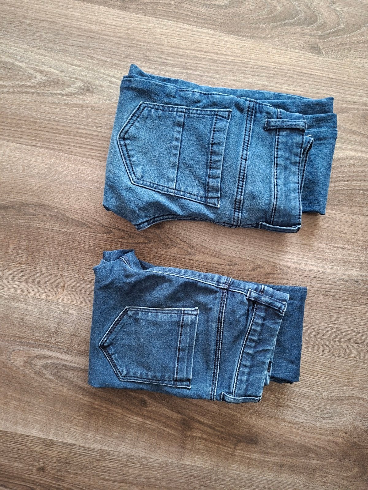2 meisjes spijkerbroeken/spijkerlegging, maat 122 en 128, Broek, Gebruikt, Meisje, Dopodoppo, Hema