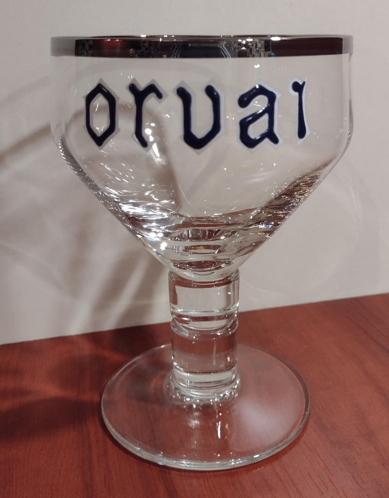 Oud Orval Trappisten Glas 30cl Emaille Letters. (C), Verzamelen, Biermerken, Ophalen of Verzenden, Gebruikt, Glas of Glazen, Overige merken