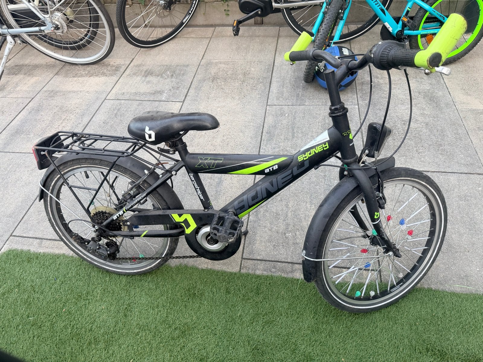Kinderfiets Sydney BTB XT 20 inch - Zwart/Groen, Fietsen en Brommers, Fietsen | Kinderfietsjes, Ophalen, Gebruikt, Velgrem, 16 tot 20 inch