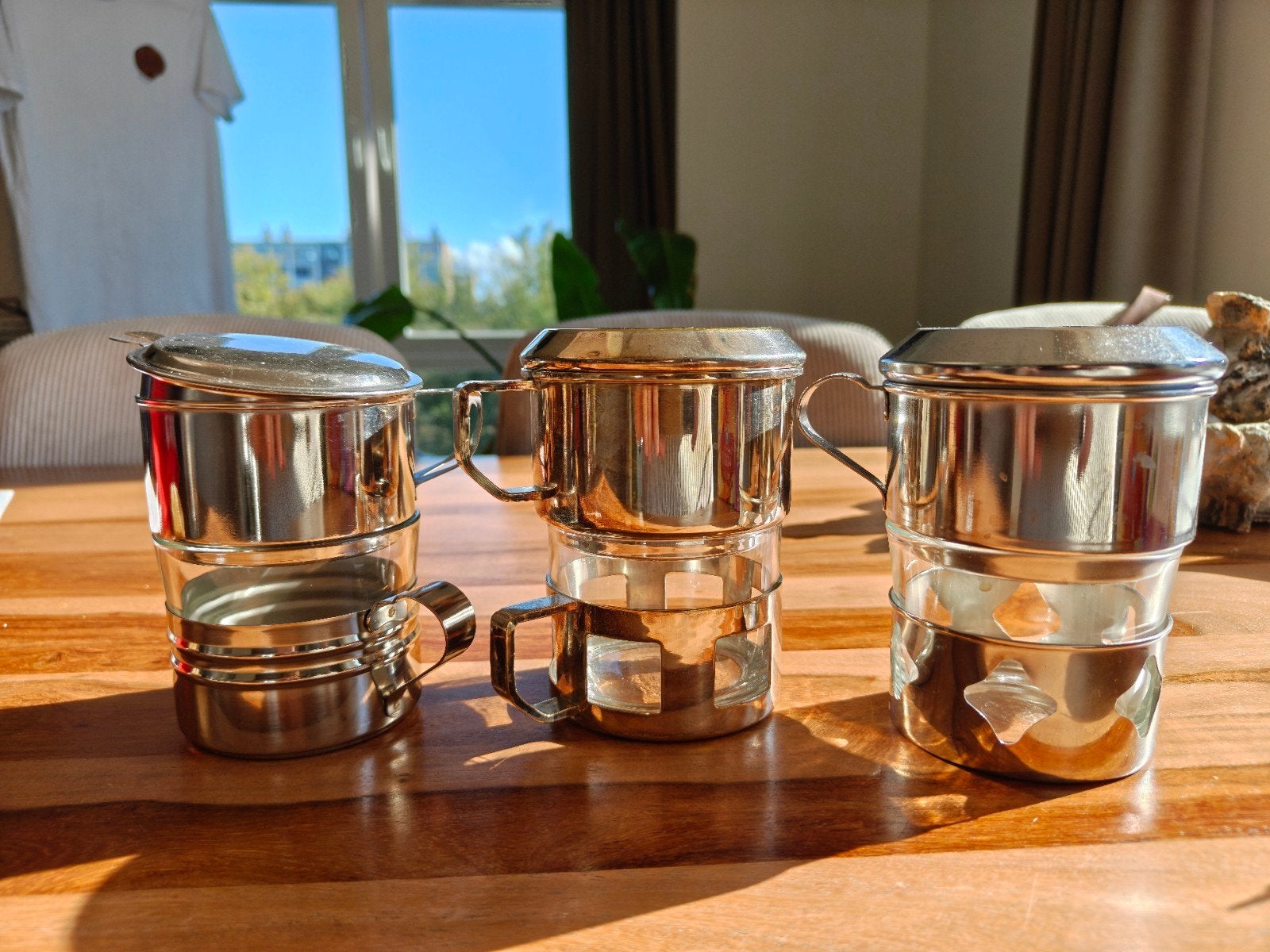 Art Deco Verzilverd Metaal Koffie Slow Drip Set, Ophalen of Verzenden, Zilver