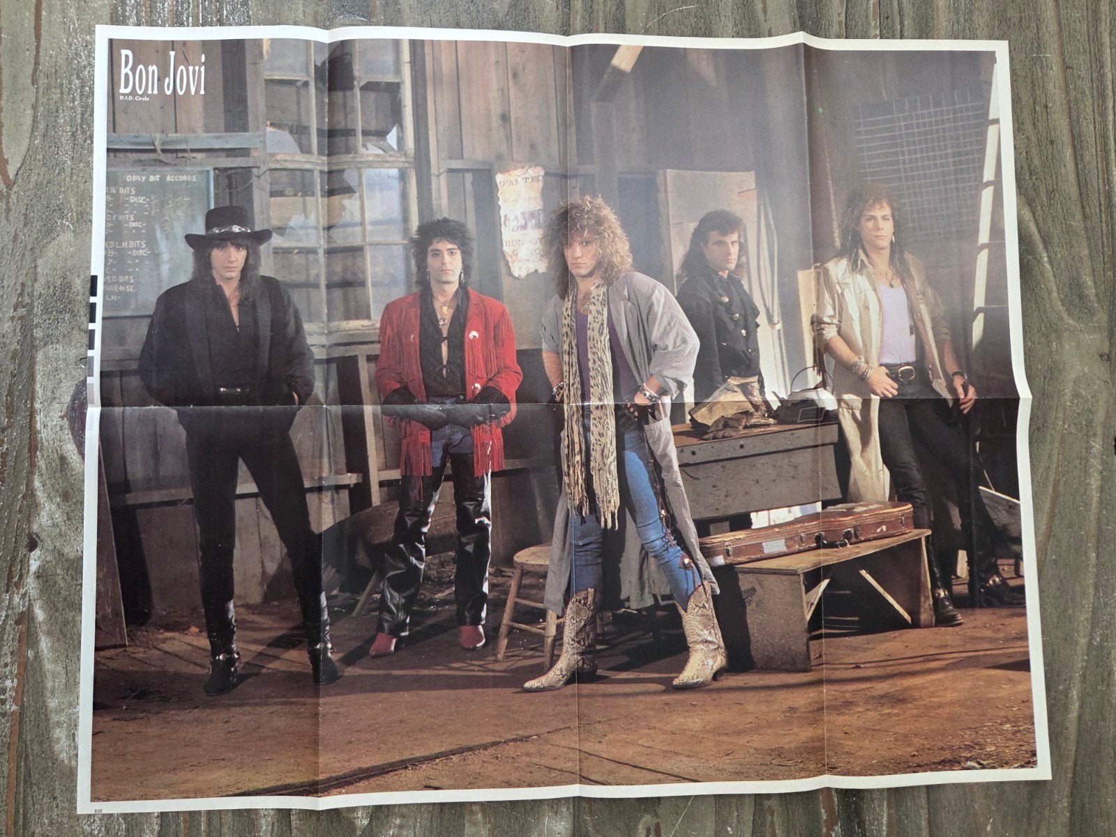 Jaren 80 Poster van de band Bon Jovi, Verzamelen, Ophalen of Verzenden, Zo goed als nieuw, A1 t/m A3, Muziek