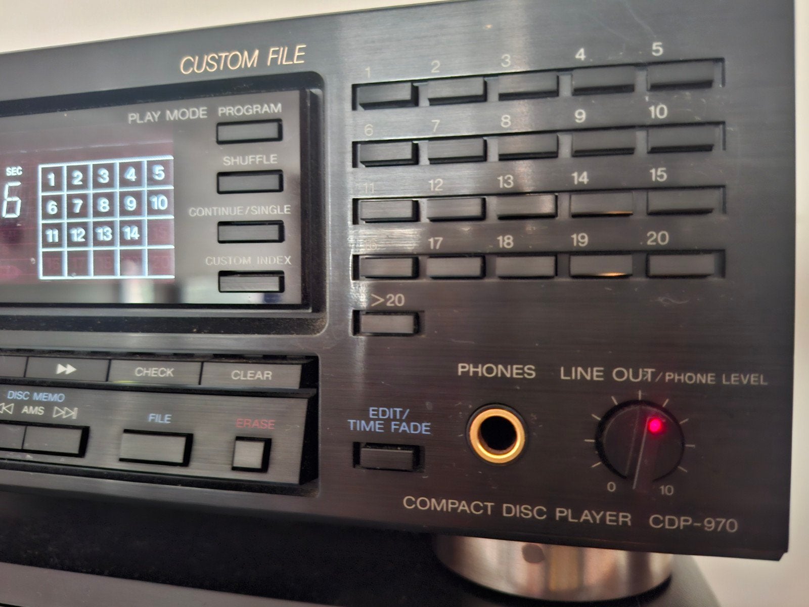 Sony CDP-970 CD-speler - Klassieke Hifi Audio, Ophalen of Verzenden, Gebruikt, Sony