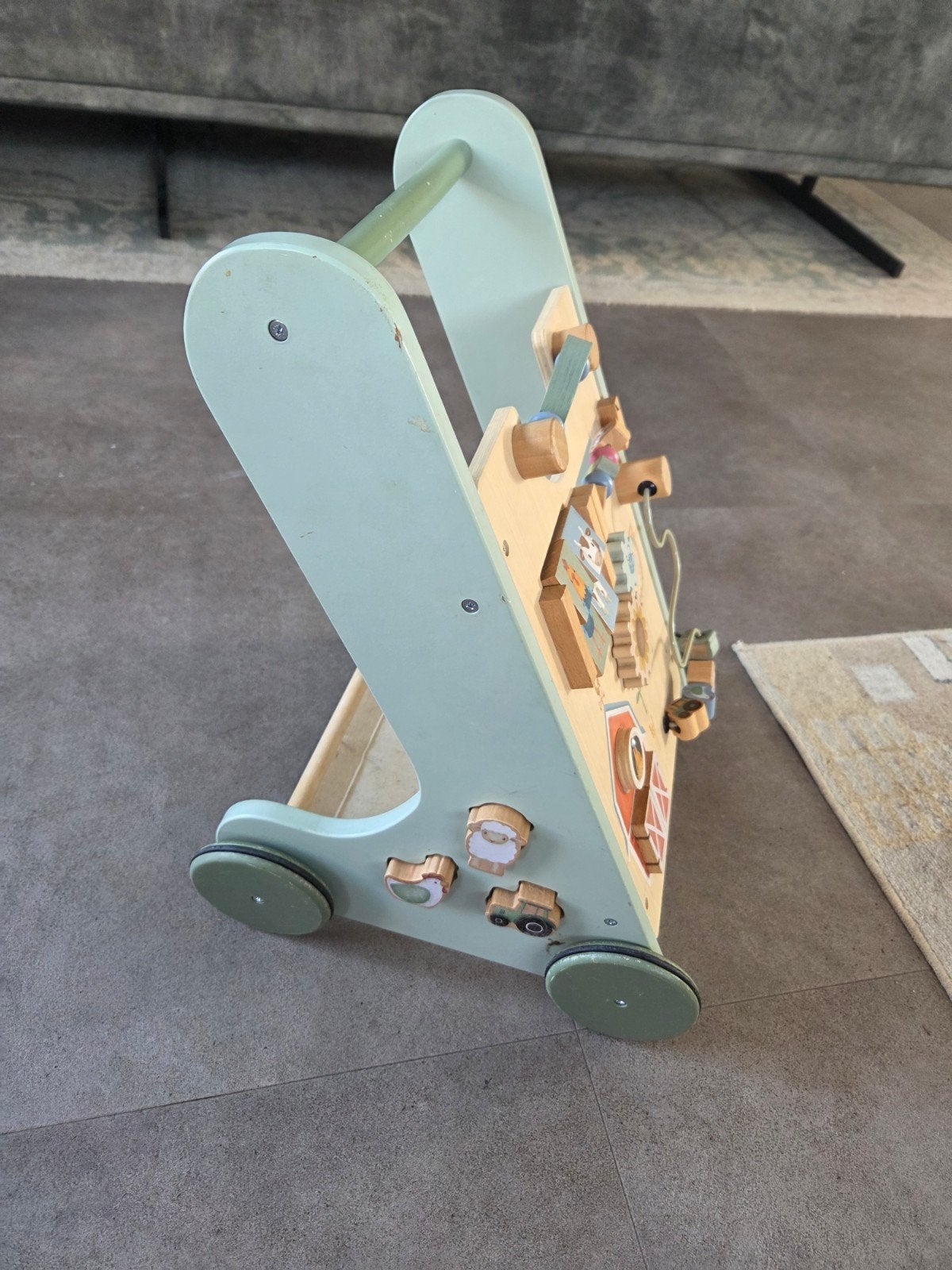 Groene Loopwagen Little Dutch - Boerderij Thema, Kinderen en Baby's, Speelgoed | Babyspeelgoed, Ophalen of Verzenden, Gebruikt