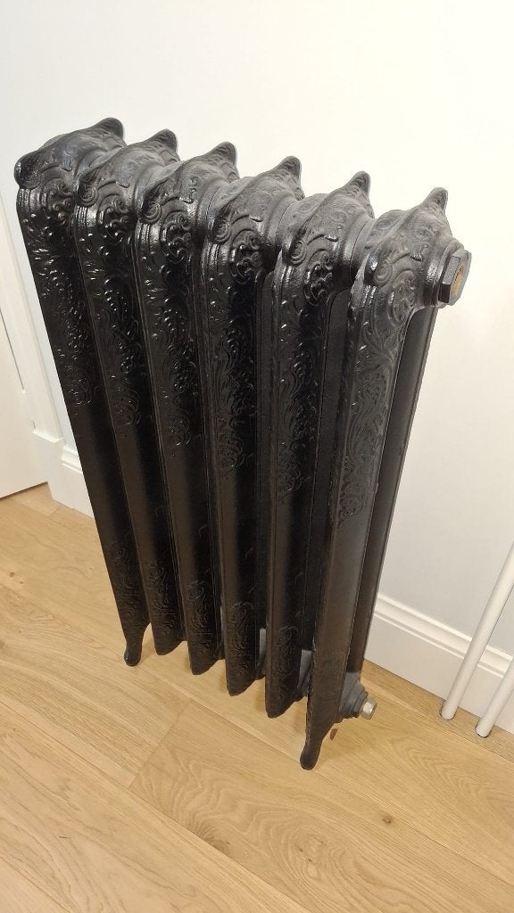 Antieke Gietijzeren Radiator – Rococo / Epoca Stijl 95x52, Ophalen, Gebruikt, Radiator, Minder dan 60 cm