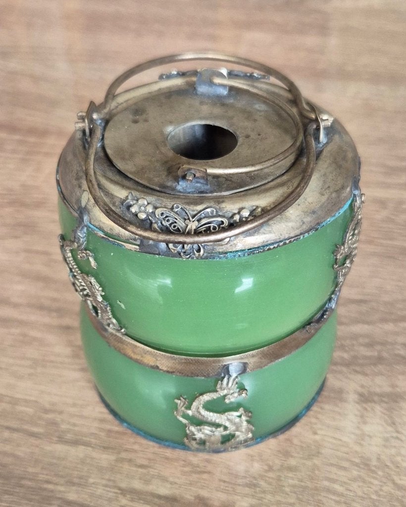 Antieke Chinese theepot van Hetian-jade uit circa 1920-1930., Antiek en Kunst, Ophalen of Verzenden