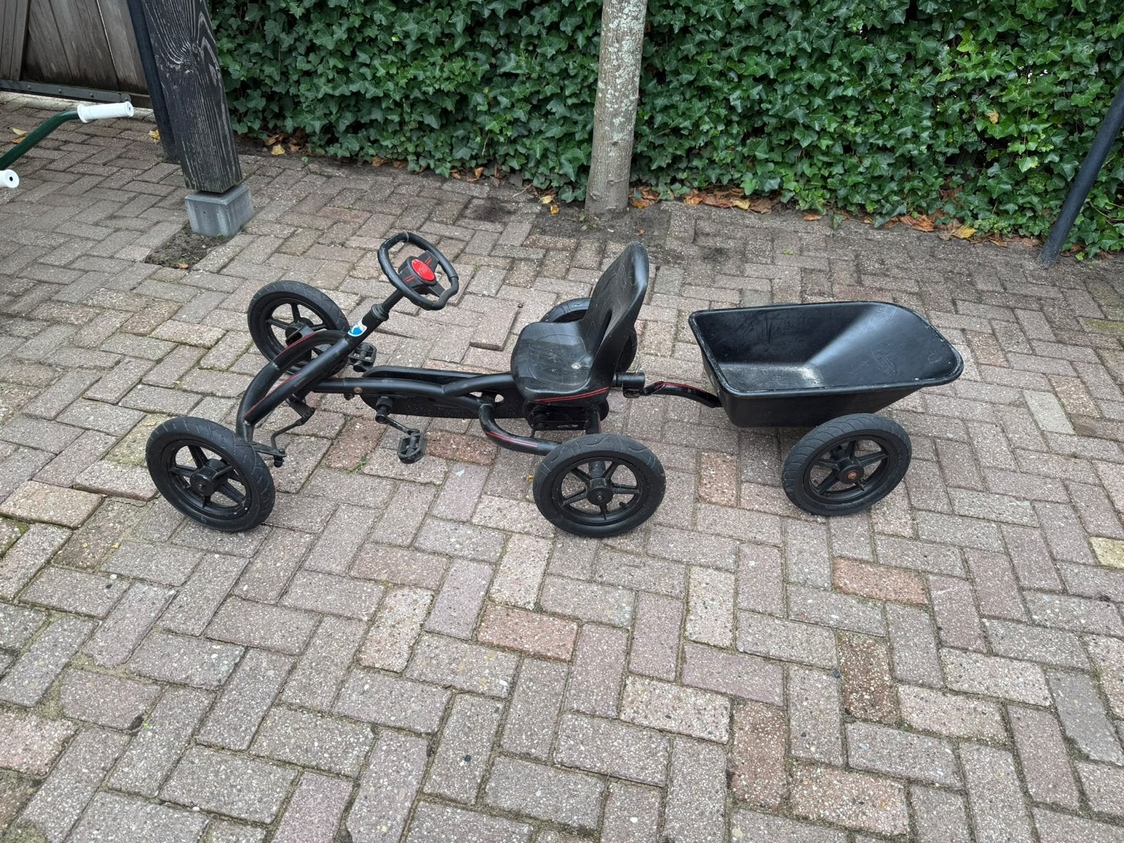 Berg skelter met aanhanger, Ophalen, Gebruikt, Trapvoertuig