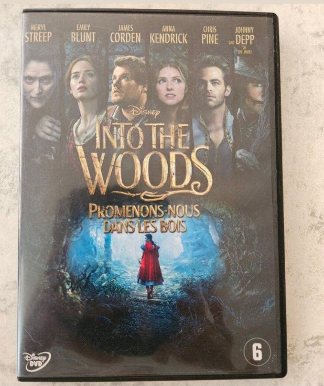 Disney film Into The Woods, Alle leeftijden, Ophalen of Verzenden, Zo goed als nieuw