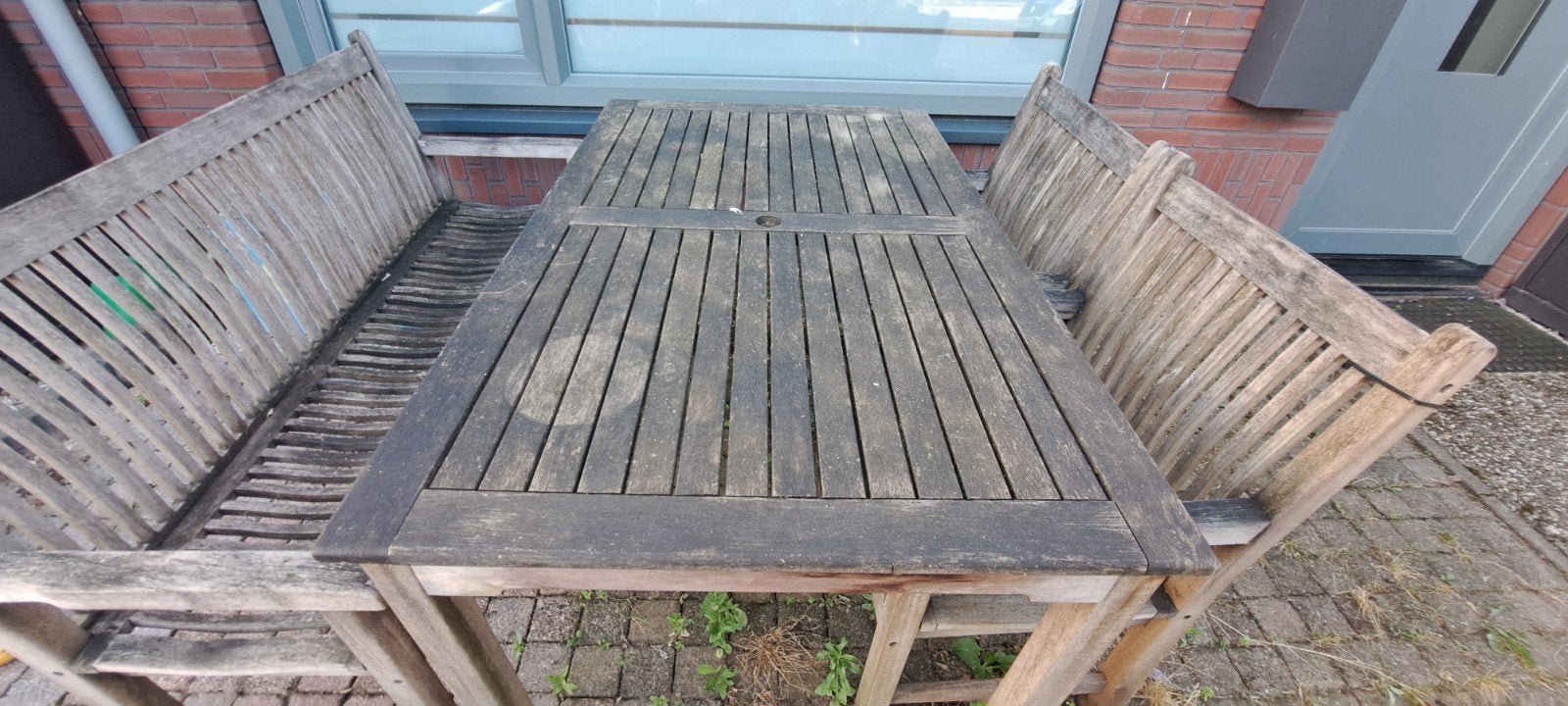 houten tuintafel, Ophalen, Gebruikt, Rechthoekig, Hout