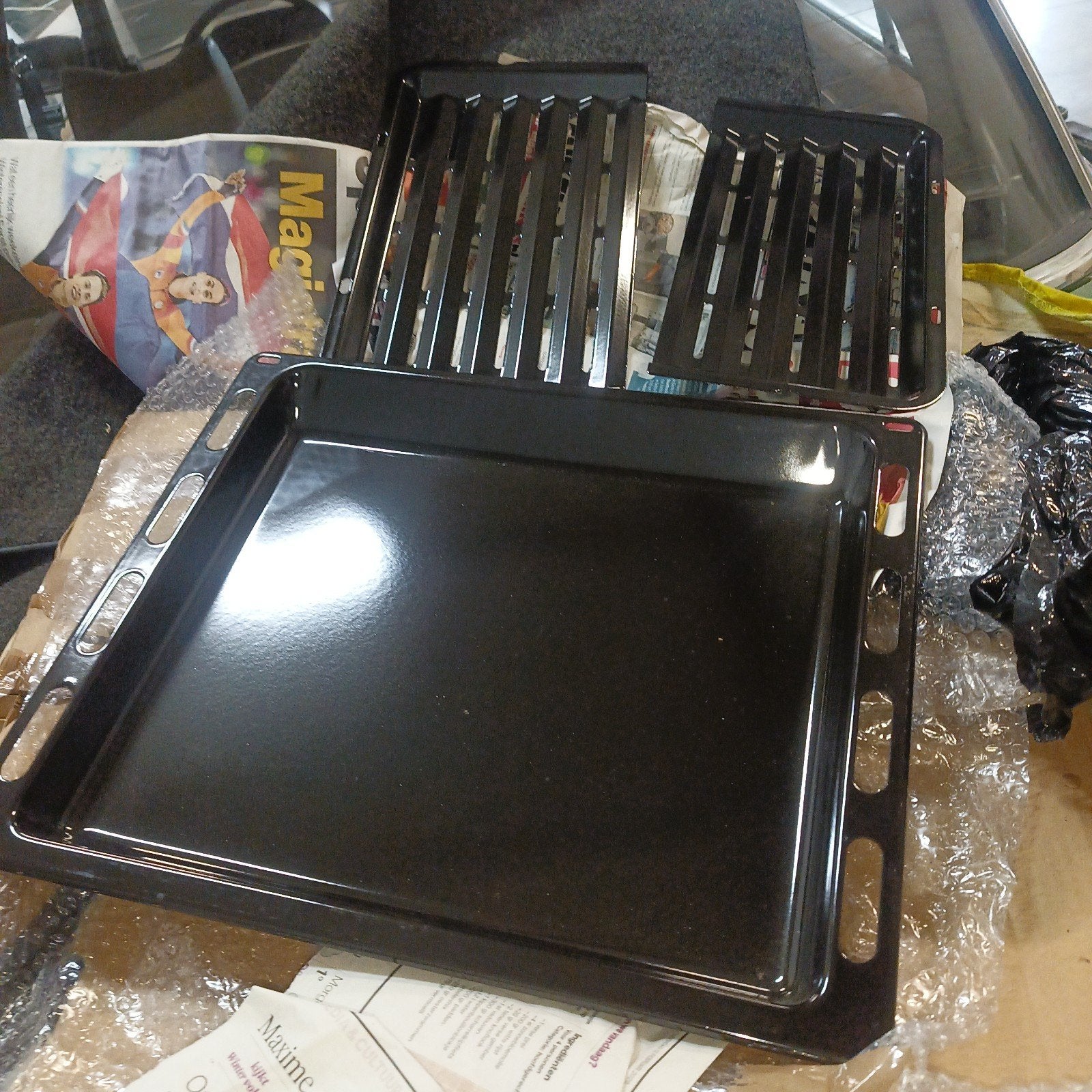 Nieuwe ovenplaat en rooster voor oven 44 bij 37d, Ophalen of Verzenden, Nieuw, Minder dan 45 cm