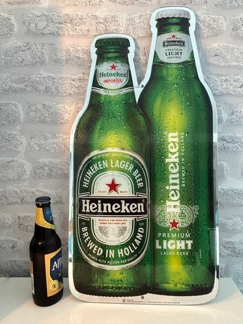 Origineel Heineken bier reclamebord, Verzamelen, Ophalen of Verzenden, Nieuw, Reclamebord