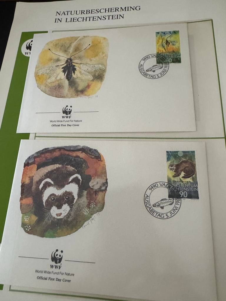 WWF Postzegelcollectie: Vlinders, Dieren, Zeedieren, Verzenden, Onbeschreven, Rest van de wereld