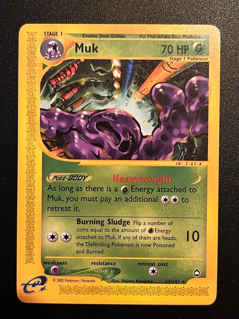 Muk Aquapolis 23/147 Rare - Mint Conditie Pokémon Kaart, Verzenden, Zo goed als nieuw, Losse kaart