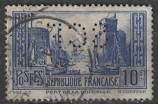 Frankrijk 1929:1931 - Yvert 261perf - Rochelle (ST), Verzenden, Gestempeld