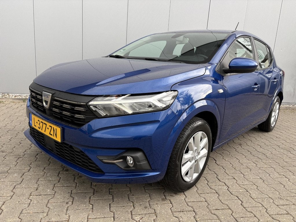 Dacia Sandero 1.0 TCe 90 Comfort / Trekhaak / Navigatie via, Auto's, Dacia, Stof, Euro 6, Blauw, Origineel Nederlands