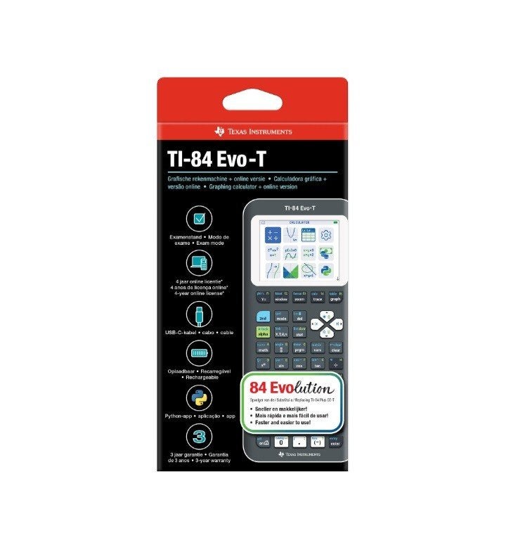 TEXAS INSTRUMENTS TI-84 Evo-T
Grafische rekenmachine., Diversen, Rekenmachines, Nieuw, Rjsmartphonelelystad@gmail.com, RJ Smartphone Lelystad