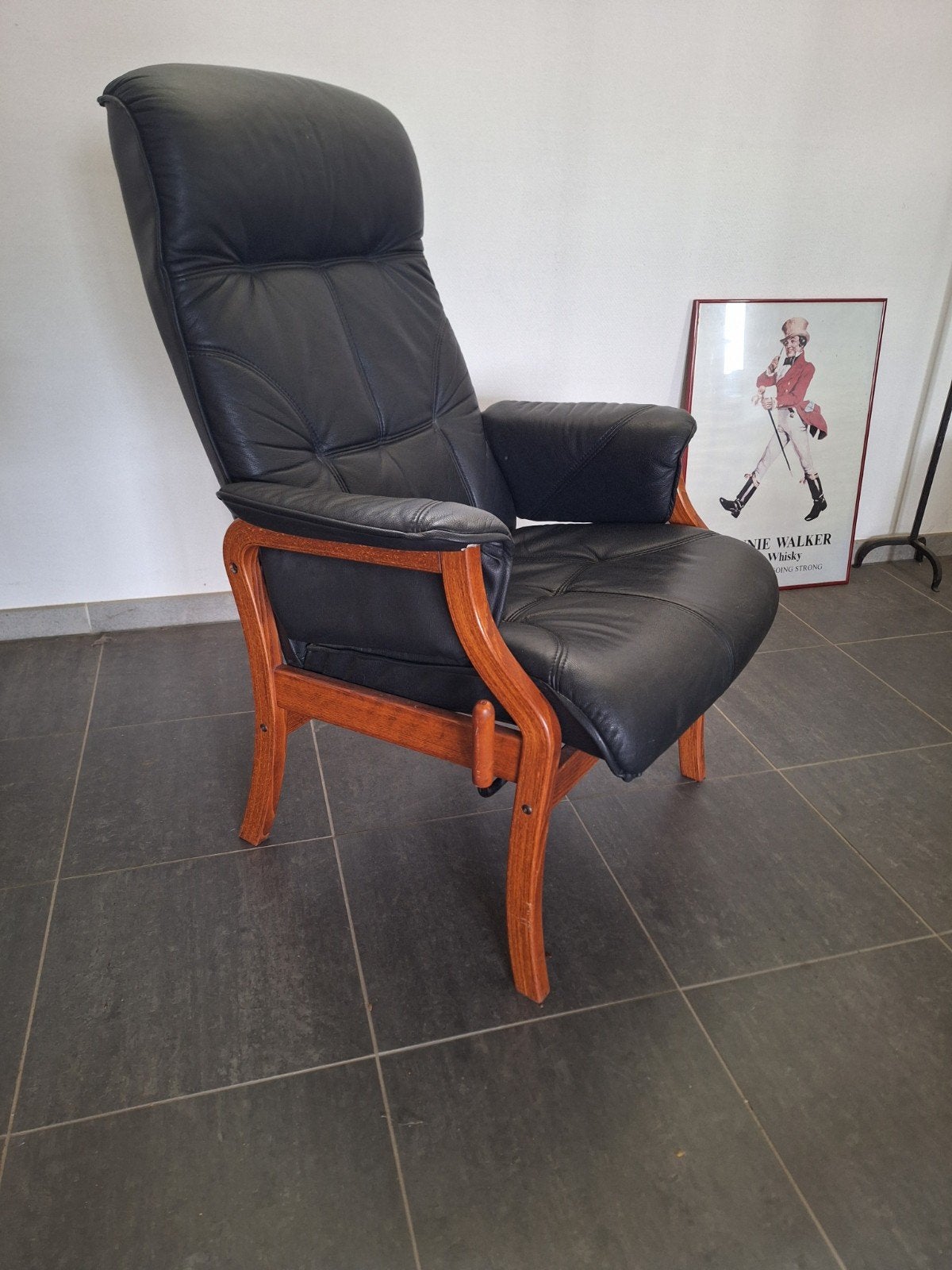 2 x Scandinavische verstelbare fauteuils midcentury, Ophalen, Zo goed als nieuw, 75 tot 100 cm, 50 tot 75 cm