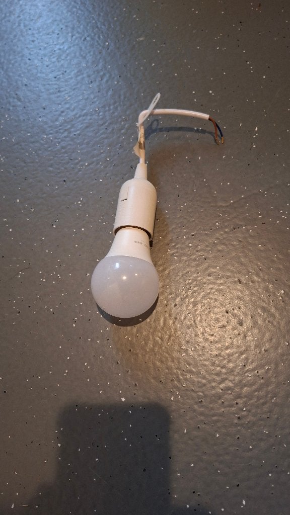 Verhuisfitting wit  incl. LED lamp - E27 fitting, Led-lamp, Zo goed als nieuw, Minder dan 10 watt, E27 (groot)