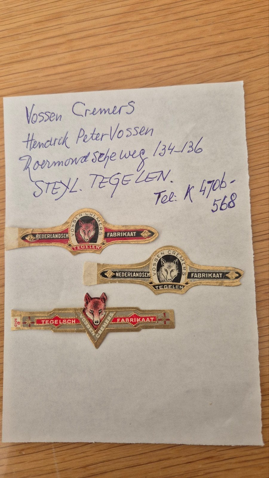 Sigarenbanden Steyl-Tegelen, Ophalen, Zo goed als nieuw, Sigarenbandjes