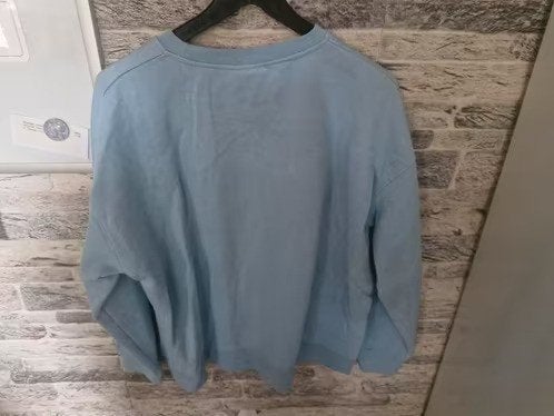 Lichtblauwe Mickey trui Maat L h3, Maat 38/40 (M), Onbekend, Ophalen of Verzenden, Zo goed als nieuw