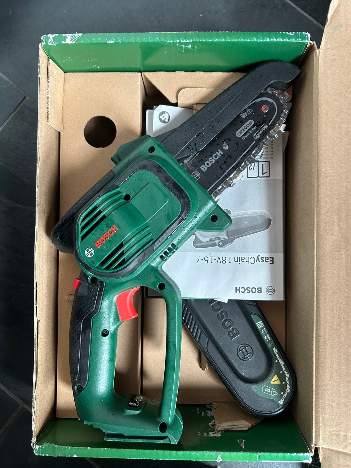 Bosch mini chainsaw, Ophalen, Gebruikt