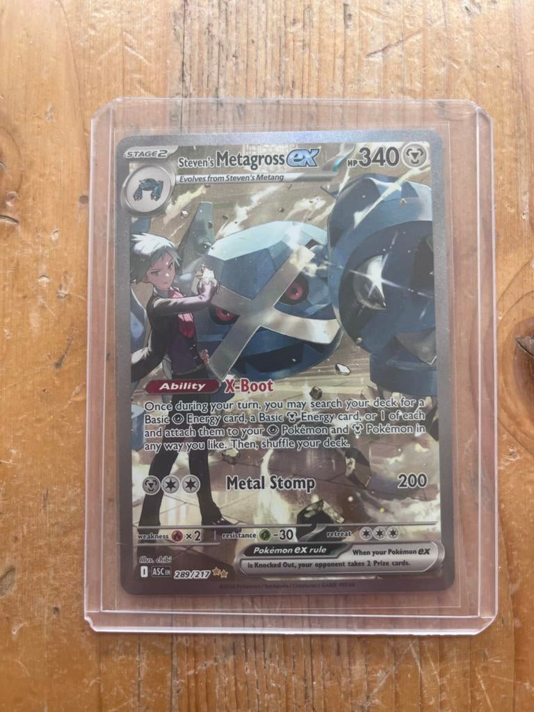 Steven's Metagross ex, Verzenden, Zo goed als nieuw, Losse kaart, Foil