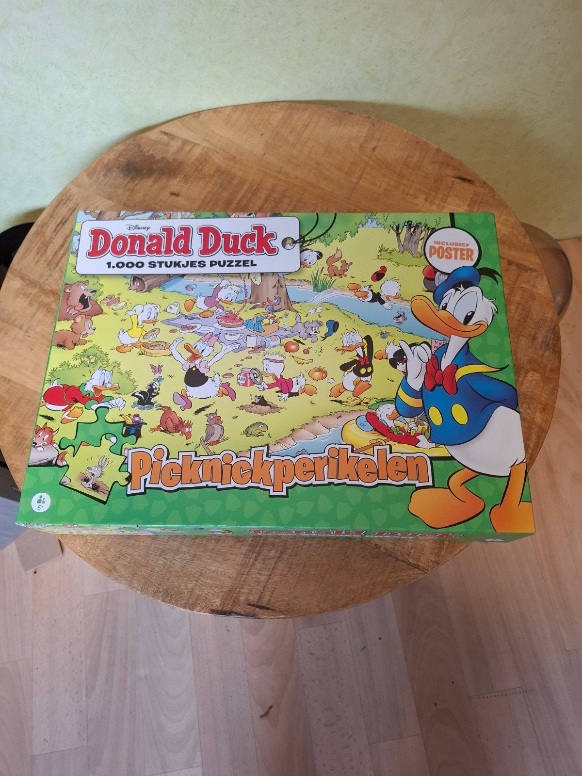 Donald Duck Picknickperikelen 1000 stukjes puzzel, Ophalen of Verzenden, 500 t/m 1500 stukjes, Zo goed als nieuw, Legpuzzel