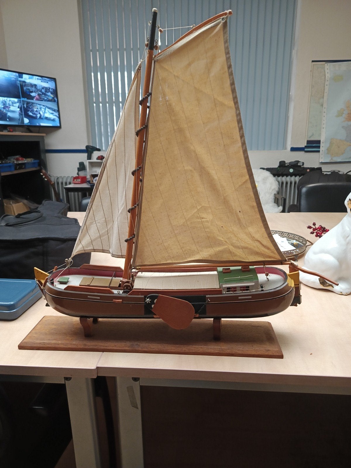 Prachtig houten scheepsmodel - Zeilboot, Hobby en Vrije tijd, Ophalen of Verzenden, Zo goed als nieuw, 1:50 tot 1:200, Overige merken