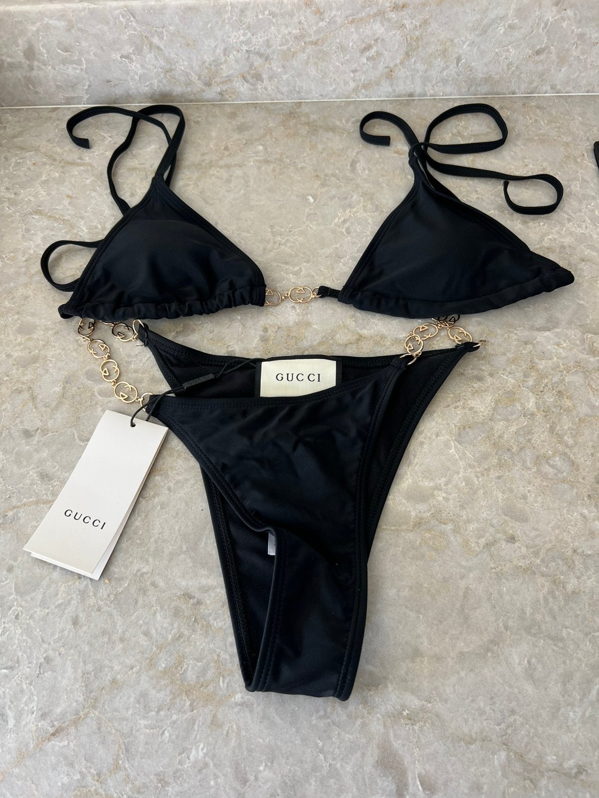Gucci bikini, Kleding | Dames, Verzenden, Nieuw, Zwart, Bikini