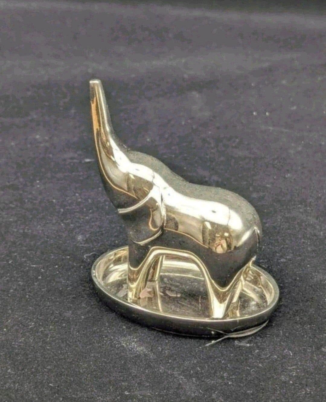 Vintage zilverkleurige olifant ringhouder, Ophalen of Verzenden