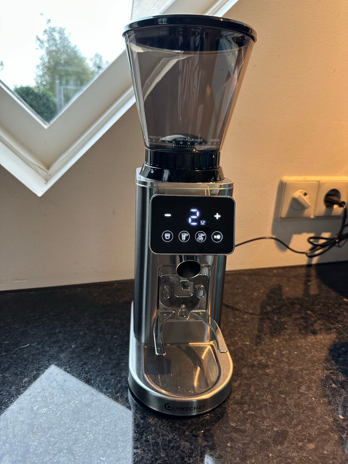 Amzchef Koffiemolen (bonenmaler) - Nieuwstaat, Ophalen of Verzenden, Nieuw, Overige modellen, Koffiebonen