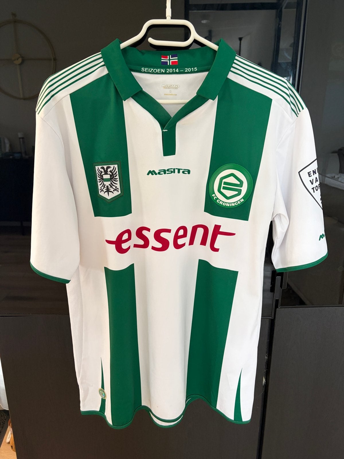 FC Groningen thuisshirt 2014-2015 - Maat M, Maat 48/50 (M), Wit, Ophalen of Verzenden, Zo goed als nieuw
