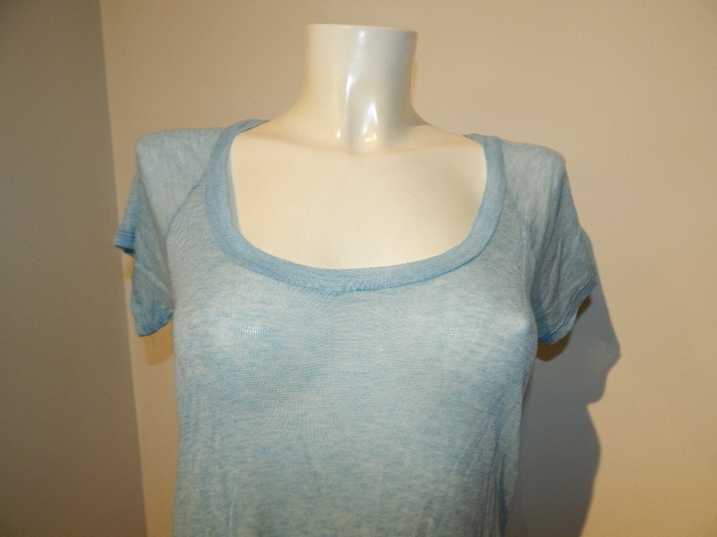 Isabel Marant etoile hemels blauw shirt oa zijde cashmere M, Korte mouw, Gedragen, Maat 38/40 (M), Isabel Marant