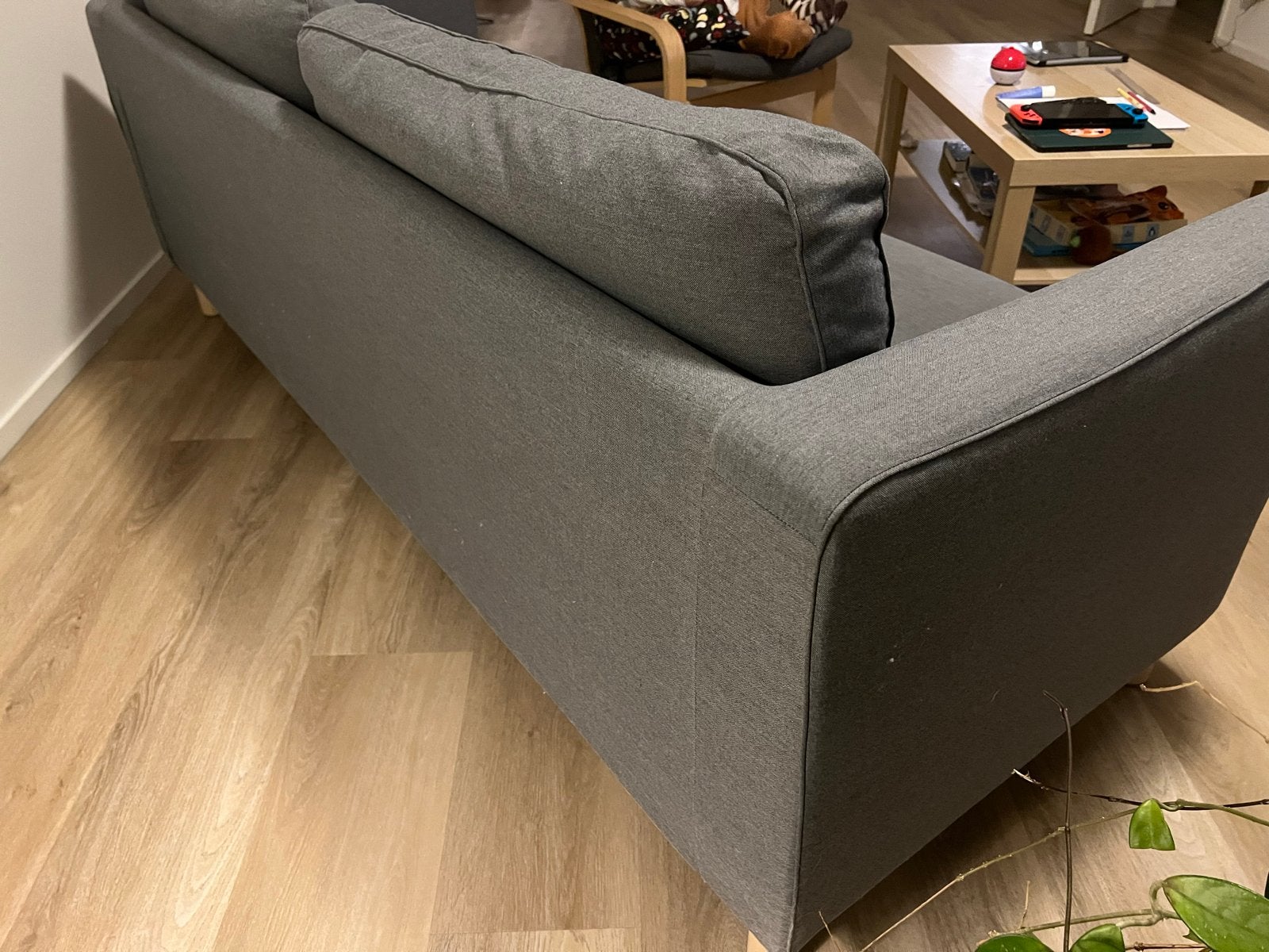 IKEA PÄRUP 3-zitsbank Vissle grijs, Ophalen, Gebruikt, Driepersoons, Rechte bank