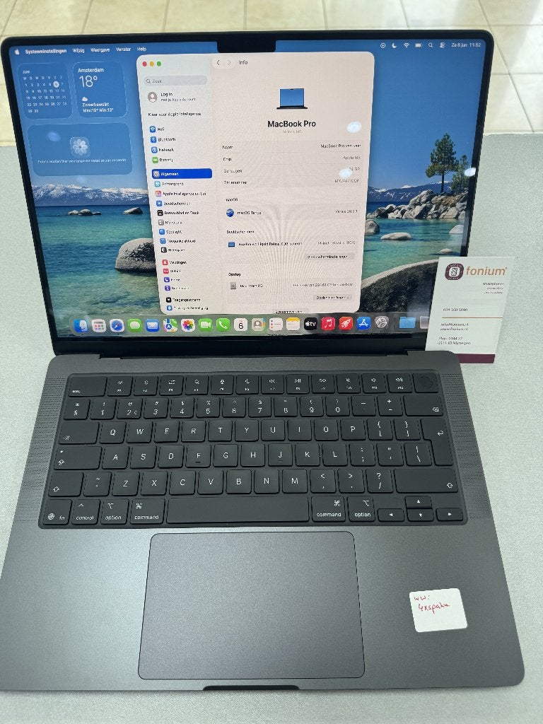 Apple MacBook Pro 14-inch (M5, 2025) nieuwstaat, open box, MacBook Pro, 1 TB of meer, Info@fonium.nl, Overige groottes