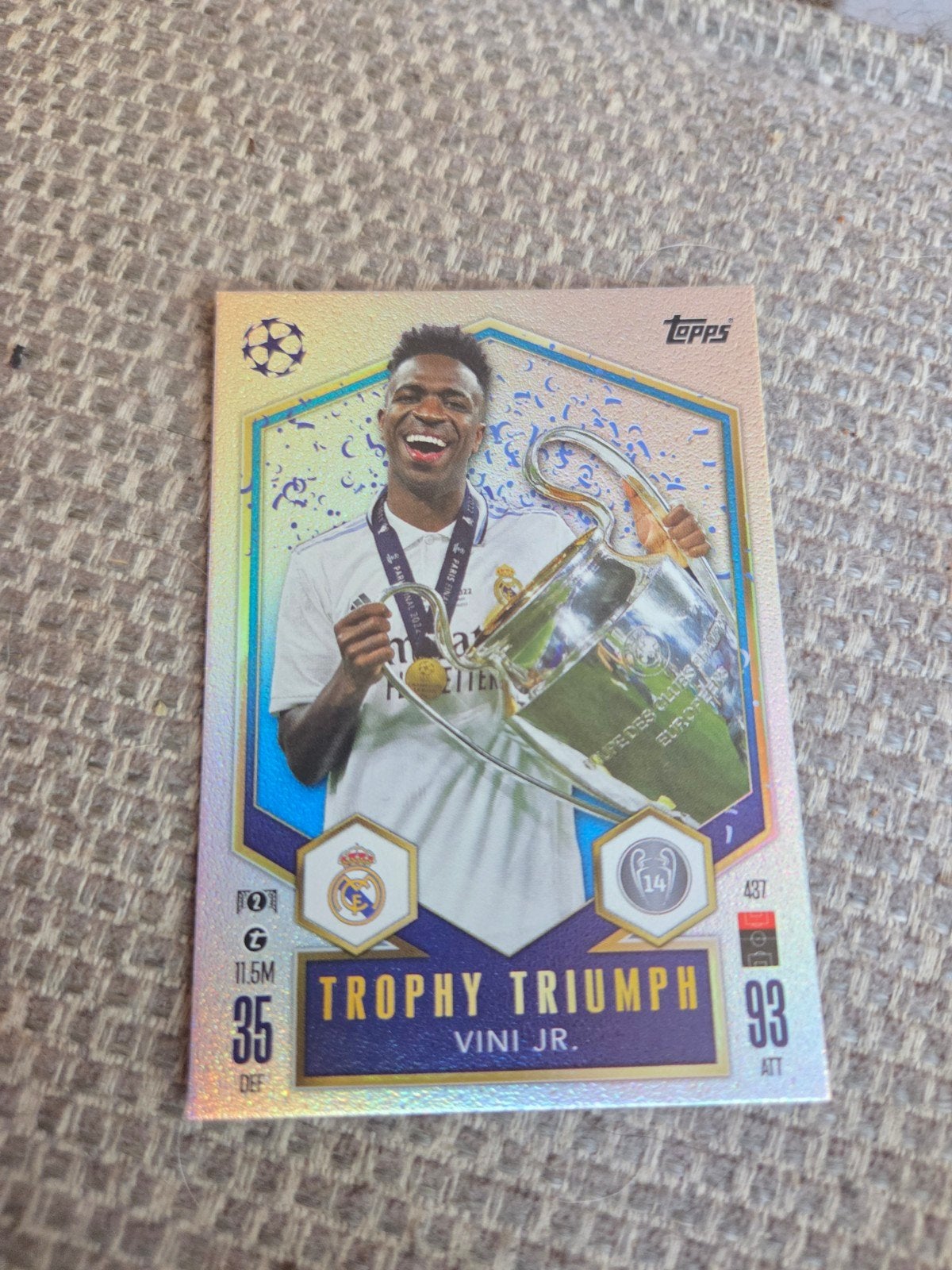 Topps Match Attax Vinicius Jr. Trophy Triumph Real Madrid, Ophalen of Verzenden