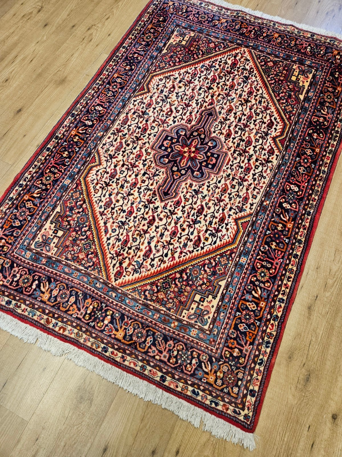 Handgeknoopt perzisch tapijt sarough 178x111, Info@SlatsAntiek.nl, 100 tot 150 cm, Perzisch, Vof Slats Antiek