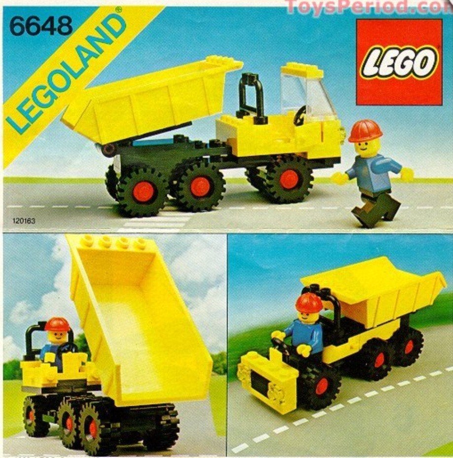 LEGO Legoland 6648 Kiepwagen met Minifiguur, Ophalen of Verzenden